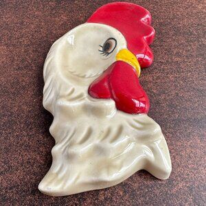 Hand-Painted Ceramic Chicken Spoon Rest
